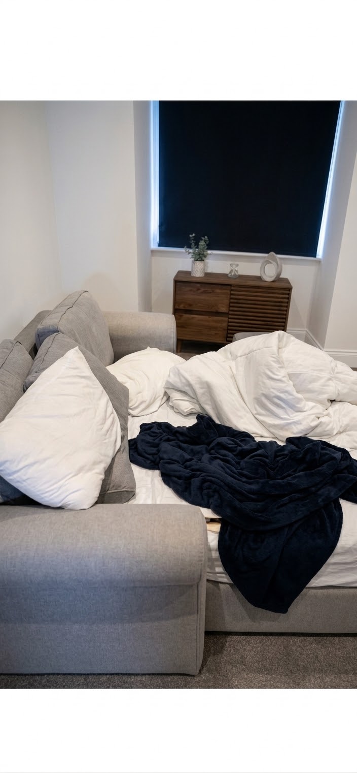 Bedroom before cleaning