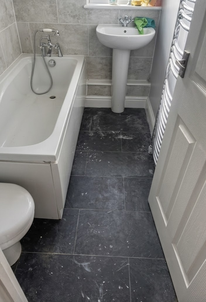 Bathroom before cleaning